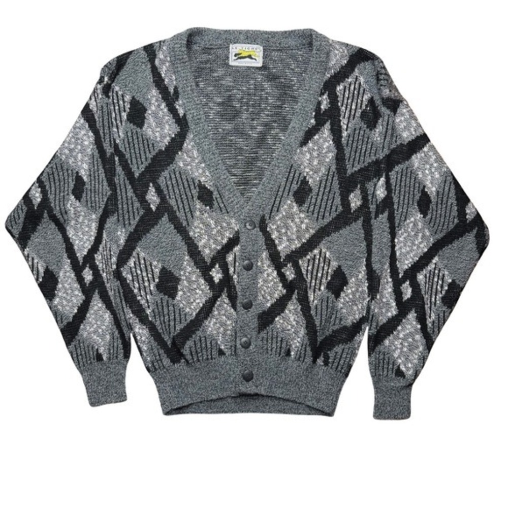 Vintage Le Tigre black cardigan sweater